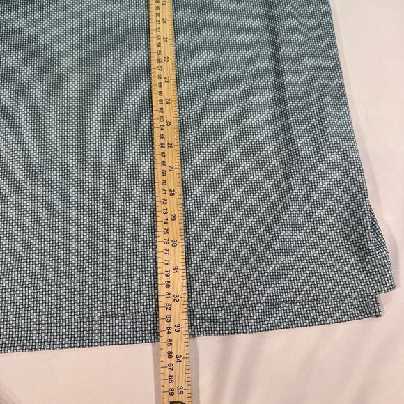 Footjoy Mens XL Golf Polo Shirt Black Blue Geometric - Picture 3 of 8